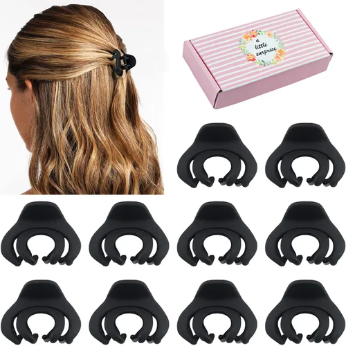 MAORULU Pinza para el cabello, pinza de pulpo para cabello fino/medio grueso, para mujeres y niñas, 1.5 pulgadas, mini pinzas de mandíbula mate,