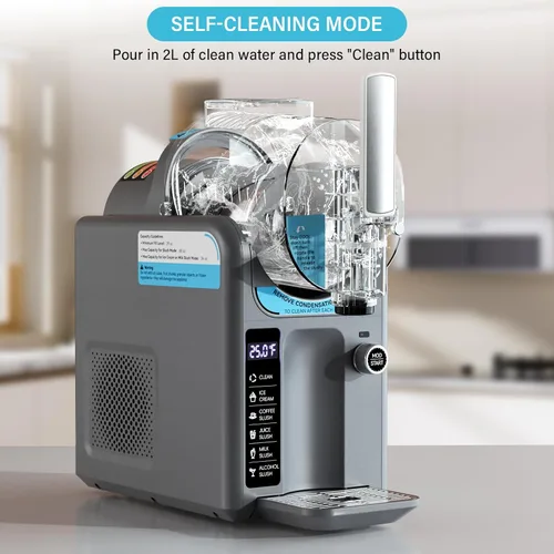 Miniatura 6 de Máquina de helados para hacer bebidas congeladas, máquina de granizado para el hogar, máquina para granizar, no necesita hielo, autolimpieza, 5