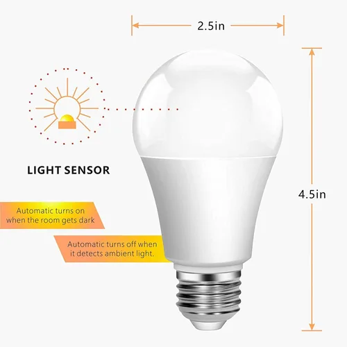 Miniatura 3 de Torkase Bombillas de luz para exteriores del atardecer al amanecer, no requiere temporizador, 12 W (equivalente a 100 W), blanco cálido de 3000 K