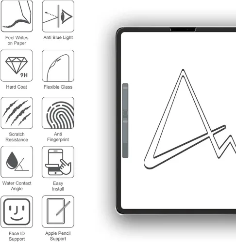 Miniatura 6 de Armor Protector de pantalla flexible con textura de papel de vidrio para iPad Pro de 12.9 pulgadas (3ª/4ª/5ª/6ª generación), antirreflejos