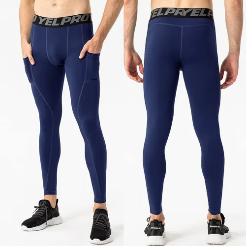 Miniatura 38 de SPVISE Pantalones de compresión para hombre, leggings para deportes, gimnasio, mallas atléticas frescas y secas, capa base para correr, fútbol