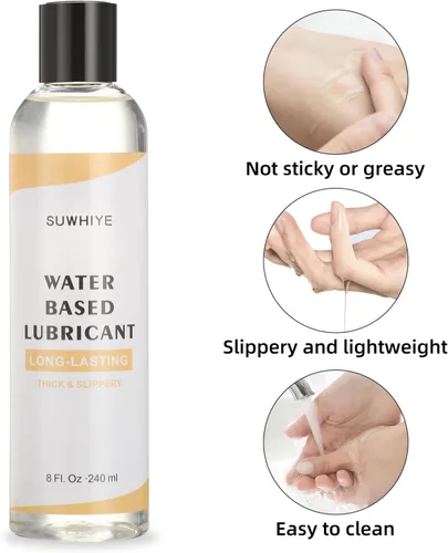 Miniatura 4 de Lubricante personal, lubricante a base de agua para sexo vaginal y anal, pH amigable de larga duración, lubricante sexual seguro para juguetes