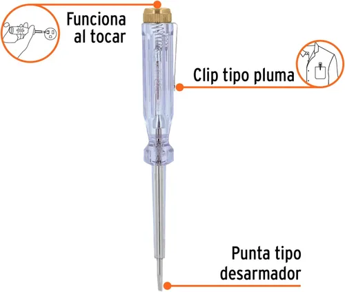 Miniatura 2 de TRUPER PROCO-14 Probadores de circuito de CA 5 1/2" (14cm)