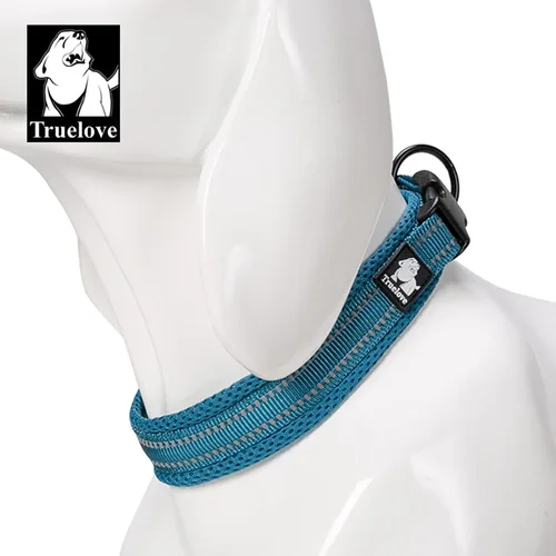 Miniatura 31 de Truelove TLC5011 - Collar para perro reflectante con hebilla Duraflex de alta calidad, cincha de nailon de alta calidad, sin estrangulamiento, Negro