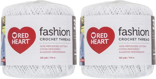 Miniatura 2 de Red Heart Crochet de moda, tamaño de hilo 3, blanco