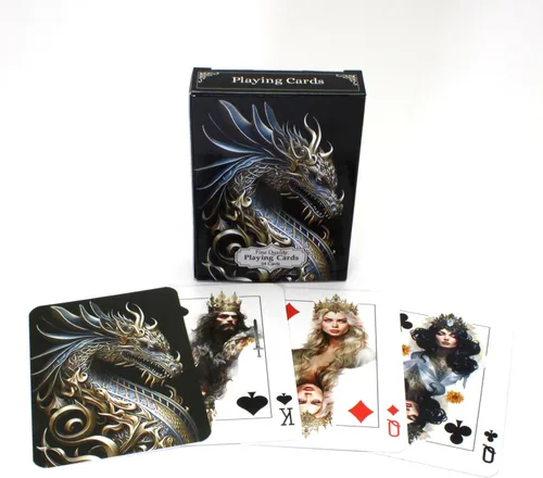 Miniatura 9 de Naipes Autumn Maiden, cubierta de tamaño de póquer de fantasía, cubierta temática de otoño, cartas de coleccionista únicas
