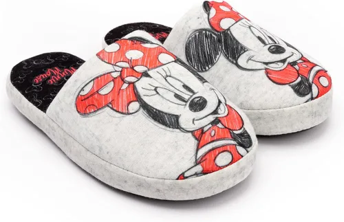 Miniatura 2 de Disney Minnie Mouse - Pantuflas para mujer, color gris