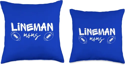 Miniatura 3 de I Love my Quarterback QB Funny Offensive Line Mom Football Throw Pillow