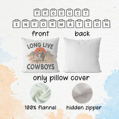Miniatura 5 de IWXYI Funda de almohada de vaquero occidental de larga vida de 18 x 18 pulgadas, fundas de almohada de vaquero occidental, funda de almohada Vaquero