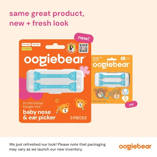 Miniatura 2 de Oogiebear – Limpiador de oídos y nariz para bebés, 2 unidades Azul con estuche