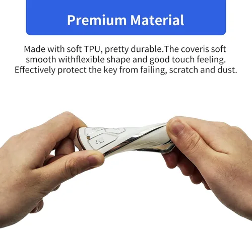 Miniatura 6 de OFFCURVE Funda especial para llave de Audi Key Fob Funda de TPU suave especial para Audi A3 A4 A5 A6 Q5 Q7 TT TTS TT-RS SQ5 SQ7 R8 S5 RS4 RS5 Blanco