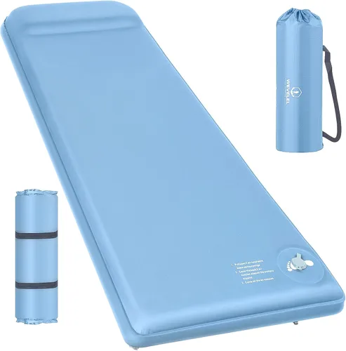 Miniatura 10 de Wevelel Memory Sleeping Pad, 3.1" Ultra-Thick Foam Sleeping Mats for Camping, Easy Inflate&Deflate,9.5 R-Value Insulated Camping Mattress Pad with