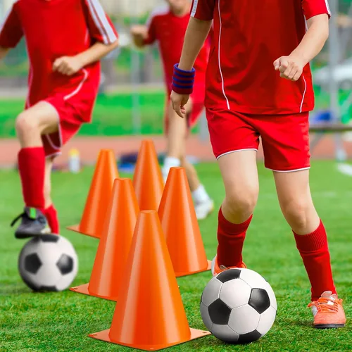 Miniatura 7 de Vinsot 108 Pack Plastic Traffic Cones Set 48 Pack Agility Field Marker Soccer Cones 60 Pack Disc Training Cones with 3 Portable Bags for Skating