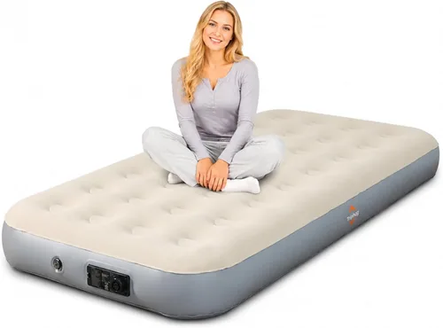 Miniatura 8 de Colchón de aire con cabecero, cama inflable de 16 pulgadas con bomba eléctrica incorporada, inflado/desinflado rápido de 2 minutos, diseño sin