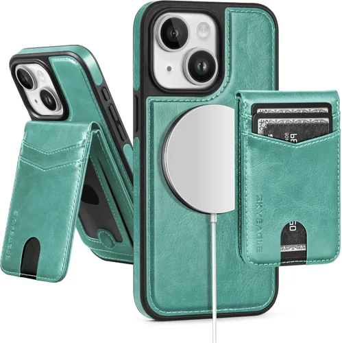 Miniatura 53 de SkyEagle Magsafe - Funda magnética 2 en 1 desmontable para iPhone 11 Pro Max con tarjetero, para mujeres y hombres, piel sintética con bloqueo RFID