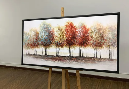 Miniatura 3 de Tiancheng Arte, 24x48 pulgadas Pintura abstracta moderna al óleo pinturas a mano árbol 3D pintado a mano sobre lienzo marco acrílico arte de pared