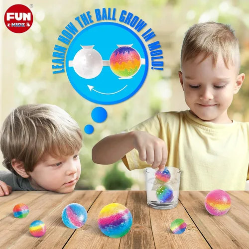 Miniatura 5 de FunKidz - Kit de bolas inflables grandes para niños, kit de fabricación de pelotas mágicas para manualidades, proyectos de ciencia y actividades