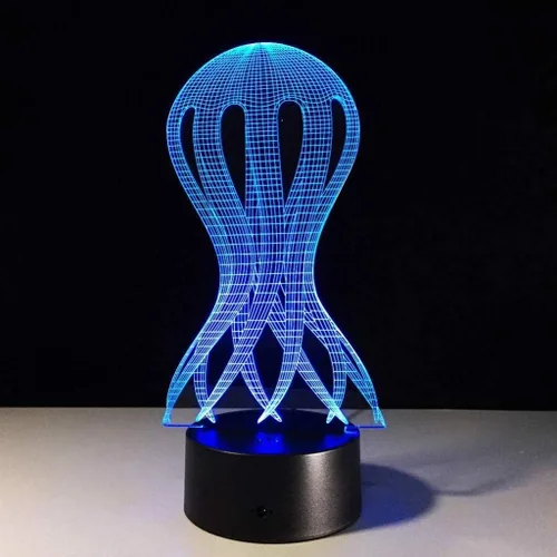 Miniatura 4 de Luz de medusa de pulpo, luz nocturna creativa USB 3D, lámpara de mesa para dormir, iluminación decorativa