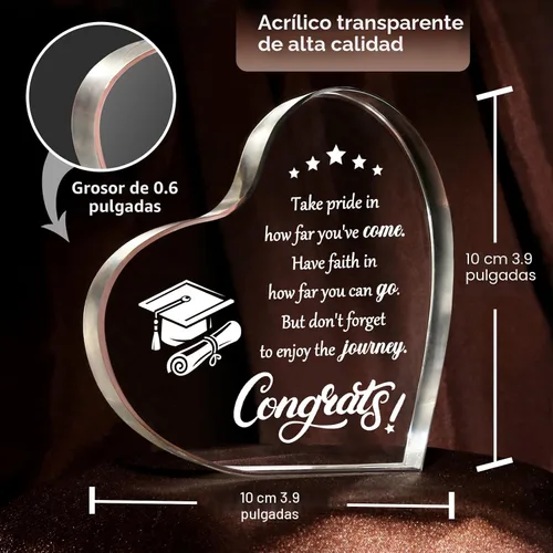 Miniatura 3 de Regalos de graduación, regalos de graduación 2026 para ella y él, recuerdo acrílico inspirador, decoración de graduación de escuela secundaria