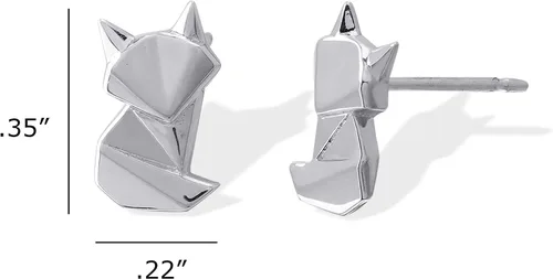Miniatura 5 de Boma Joyería de plata de ley con diseño de zorro de origami Poliéster