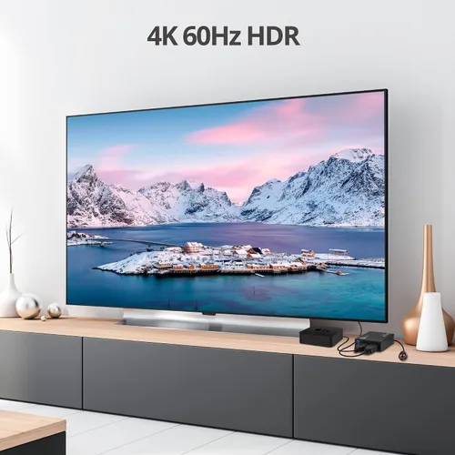 Miniatura 4 de SIIG Extensor HDMI 4K sobre Cat6, 164 pies, paso IR y salida de video, HDCP 2.2, audio de 5.1 canales, reducción de escala automática, protección