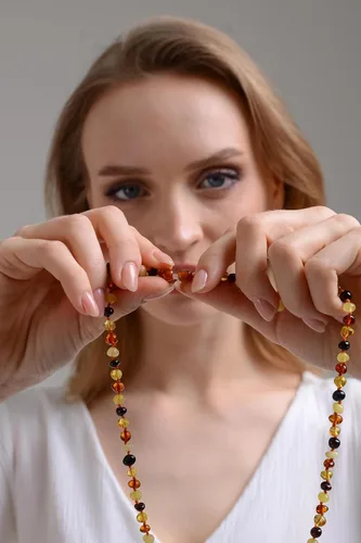 Miniatura 38 de Amber Necklace for Women - HandMade Baltic Jewelry for Adult - 18 inch - 100% Genuine