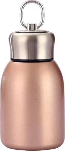 Miniatura 12 de Mini botella de agua aislada al vacío de acero inoxidable para bebidas frías y calientes, taza de café de viaje 10.2 oz /10.1 fl oz (negro)