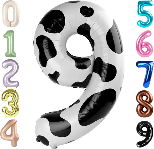 Miniatura 313 de Globos de números de 5 globos de 40 pulgadas, decoraciones de cumpleaños azules para niños y niñas, globos de números azul marino grandes