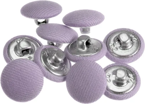 Miniatura 11 de HARFINGTON 10 botones de tela de 24L cubiertos de tela de 0.59 pulgadas, vástago de metal, botones de costura redondos para trajes, blusas de Azul