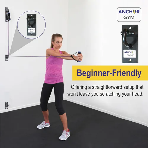 Miniatura 3 de Anchor Gym Anclaje de montaje en pared para entrenamiento – Estación de ejercicio de anclaje de entrenamiento para correas de peso corporal, bandas
