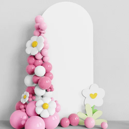 Miniatura 7 de Asee'm Cubierta de arco de boda de 6 pies, color beige, ajustada, cubierta de elastano ajustable de 2 caras, cubierta de fondo para decoración