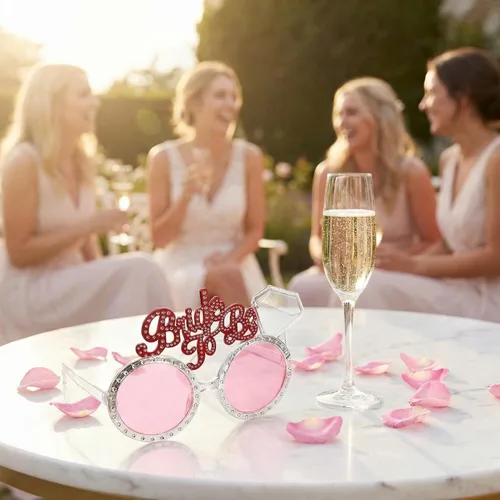 Miniatura 2 de NUOBESTY 2 lentes de sol para novia y novio, anteojos decorativos para fiesta de boda, accesorios ligeros para despedida de soltero y despedida