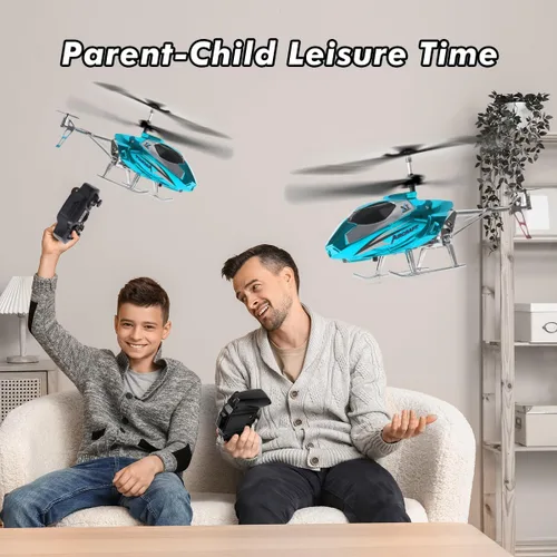 Miniatura 5 de VATOS Helicóptero RC para niños, helicóptero de control remoto de 2.4G con luz LED para niños de 12 años en adelante, altura fija, despegue con una