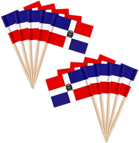Miniatura 42 de ZXvZYT Banderas de palillos de dientes cubanos con bandera de Cuba, decoración pequeña para cupcakes de Cuba, decoración de frutas y cóctel