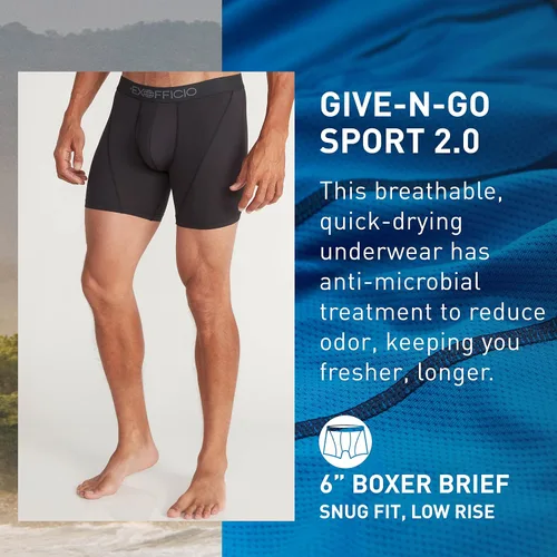 Miniatura 2 de ExOfficio Bóxer Give-N-Go Sport 2.0 de 6 pulgadas para hombre