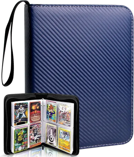 Miniatura 18 de Carpeta de 900 tarjetas de 9 bolsillos compatible con tarjetas intercambiables, estuche de almacenamiento portátil con hojas extraíbles para Rojo