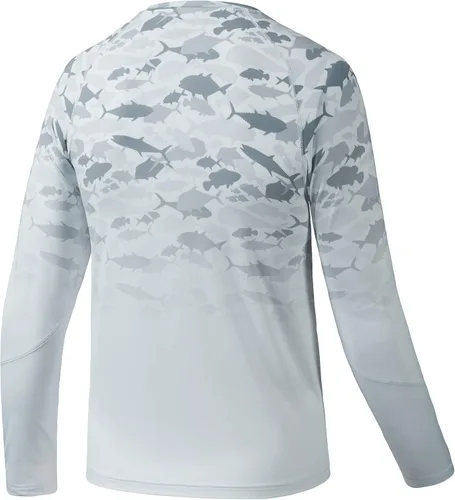 Miniatura 2 de BASSDASH Camiseta de pesca de manga larga para jóvenes UPF50+ camuflaje con protección UV de secado rápido
