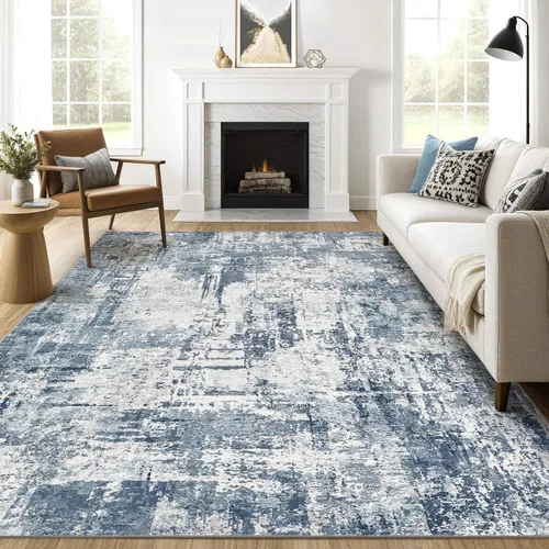 Miniatura 33 de Alfombra de pasillo lavable para cocina: 3 x 10 pies, antideslizante, abstracto, suave, moderno, resistente a las manchas, para interiores, piso