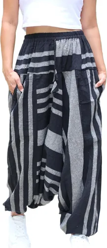 Miniatura 3 de PEACH PEBBLE Pantalones Harem 100% algodón, pantalones bohemios de yoga hippie
