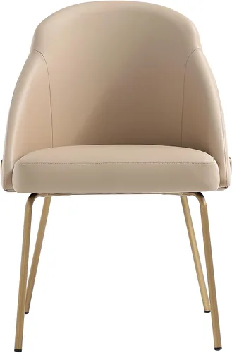 Miniatura 20 de Manhattan Comfort Gracie - Juego de 1 sillas de comedor modernas de piel sintética, asiento tapizado de piel sintética, patas de acero, espuma