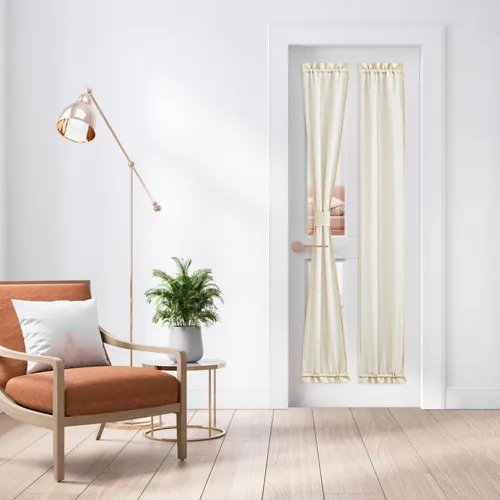 Miniatura 73 de NICETOWN - Cortinas transparentes para puerta de ventana, tratamiento de ventana lateral para puertas estrechas de vidrio/cocina/puerta delantera