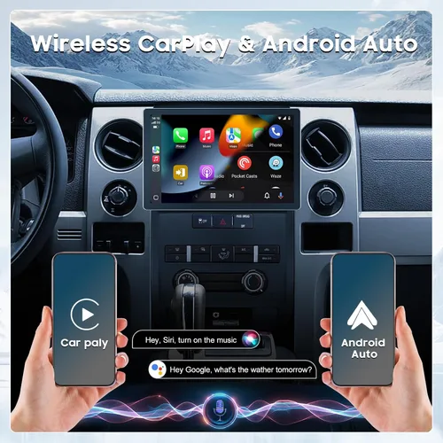 Miniatura 3 de Kit de actualización de radio de coche para Ford F150 2009-2012, CarPlay Android Auto, sistema estéreo de 2 GB+32 GB de 8 núcleos, pantalla táctil