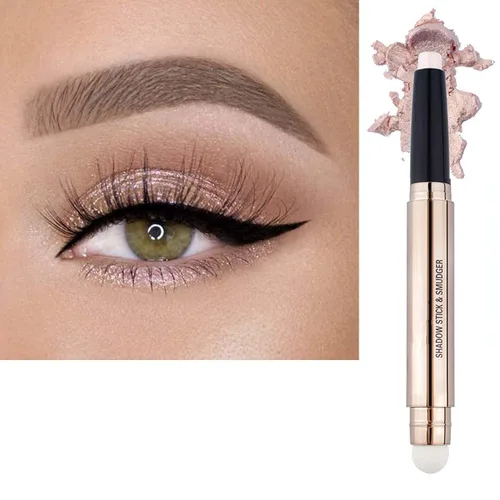 Miniatura 16 de Barra de Sombra de Ojos Rosa, Lápiz de Sombra de Ojos Cremoso, Acabado Brillante, Hipoalergénico, Resistente al Agua, de Larga Duración, Lápiz