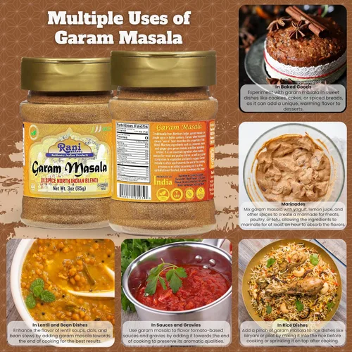 Miniatura 4 de Rani Garam Masala Mezcla india de 11 especias, tarro de PET de 3 onzas (85g) ~ Todo natural, sin sal Vegano Sin colores Sin gluten Sin OGM