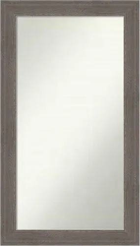 Miniatura 101 de Amanti Art Espejo de pared personalizado no biselado (24.5 x 24.5 pulgadas), marco gris marrón alta, varios tamaños personalizados, espejo de baño