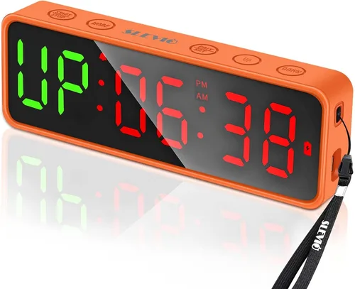 Reloj Temporizador de Gimnasio Pequeño Cronómetro Magnético Temporizador de Intervalos de Entrenamiento, Pantalla Digital LED Grande, Accesorios
