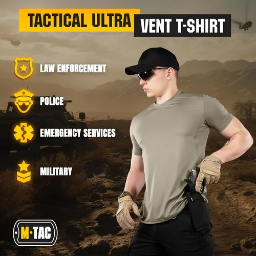 Miniatura 2 de M-Tac Camiseta táctica de manga corta Camiseta de entrenamiento de gimnasio para hombre, militar, ultra ventilada, para entrenamiento atlético