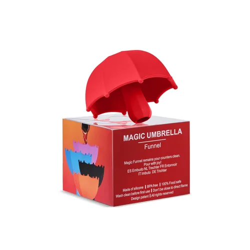 Miniatura 3 de Embudo plegable pequeño, tipo hongo, silicona de grado alimenticio, vino tinto, jugo, leche, bebidas, regalo de cocina de Año Nuevo (rojo navideño)