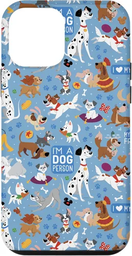 Miniatura 16 de Disney Funda azul para iPhone 17 con texto en inglés "Dogs I'm a Dogperson