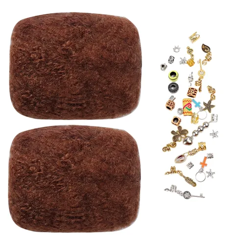 Miniatura 17 de Orientfashion 2 paquetes/lote de 1.06 oz/paquete de cabello humano afro a granel, 100% cabello humano afro rizado a granel para torsión, trenzado